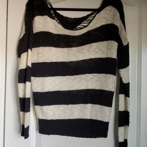 Black and white sweater